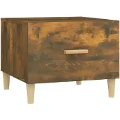 vidaXL Table basse chêne fumé 50x50x40 cm bois composite