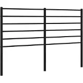 vidaXL Tête de lit de rechange en métal noir 120 cm