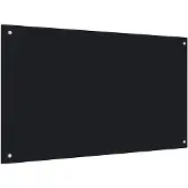 vidaXL Dos de cuisine noir 100x60 cm verre trempé