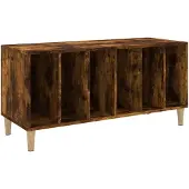 vidaXL Armoire à plateaux chêne fumé 100x38x48 cm Bois composite