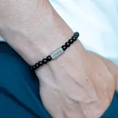 Steel & Barnett Bracelet pierre de lave personnalisé - S - 6mm