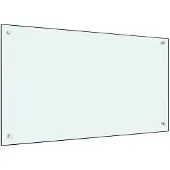 vidaXL Fond de cuisine blanc 90x50 cm verre trempé
