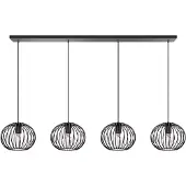 Expo Lampe suspendue en fil de fer Wire 2 4 lumières noir