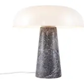 DFTP Lampe en marbre brillant, Variante : Ø 320 x 320 x 320 mm, 15 W, E27, gris opale