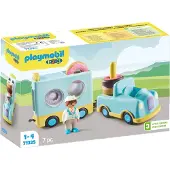 Playmobil 1.2.3 71325 1.2.3 : Camion donut fou avec fonction d'empilement et de tri