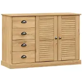 vidaXL Sideboard avec tiroirs VIGO 113x40x75 cm Pin massif