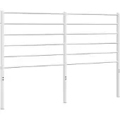 vidaXL Tête de lit de rechange en métal blanc 160 cm