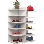 VCM XXL bois Grande armoire à chaussures Commode à chaussures Grande étagère à chaussures Enosa 12 compartiments