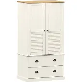 vidaXL Armoire VIGO blanc 90x55x170 cm pin massif