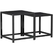 vidaXL Tables à thé 2 pcs MDF Noir