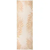 vidaXL Tapis à tissage plat d'extérieur 80x250 cm Motif de feuille