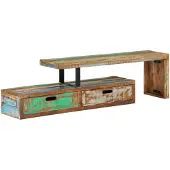 vidaXL Support TV (118-200) x 30 x 40 cm Bois massif ancien