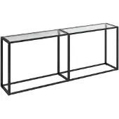 vidaXL Table console Transparent 200x35x75,5 cm Verre trempé