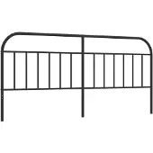 vidaXL Tête de lit en métal noir 193 cm