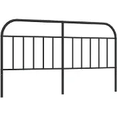 vidaXL Tête de lit de rechange en métal noir 160 cm