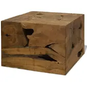 vidaXL Table basse en bois véritable 50 x 50 x 35 brun
