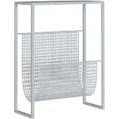 vidaXL Porte-revues argenté 35x15x45 cm en acier