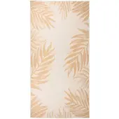 vidaXL Tapis à tissage plat d'extérieur 100x200 cm Motif de feuille