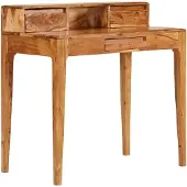 vidaXL Bureau avec tiroirs en bois massif 88 x 50 x 90 cm