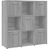 vidaXL Bibliothèque Sonoma gris 90x30x90 cm Bois d'ingénierie