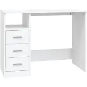 vidaXL Bureau avec tiroirs blanc 102x50x76 cm Bois composite