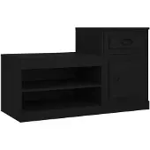 vidaXL Armoire à chaussures noir 100x42x60 cm bois d'ingénierie