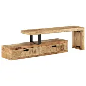 vidaXL Support TV (118-200) x 30 x 40 cm en bois massif de manguier