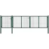 vidaXL Portail de jardin en acier vert 400 x 75 cm