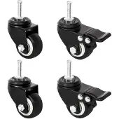 vidaXL Roues pour jardinière 4 pcs noir 8x3,5x8 cm fer