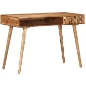 vidaXL Bureau 115x50x76 cm bois massif acacia