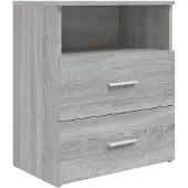vidaXL Table de chevet Sonoma gris 50x32x60 cm