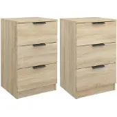 vidaXL Tables de chevet 2 pcs Chêne sonoma 40x36x65 cm