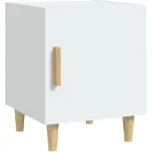 vidaXL Table de chevet Blanc Bois d'ingénierie