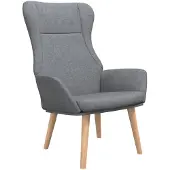 vidaXL Chaise de relaxation Gris clair Tissu