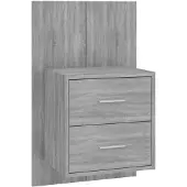 vidaXL Table de chevet murale Sonoma gris
