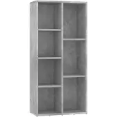 vidaXL Bibliothèque Gris béton 50x25x106 cm Bois d’ingénierie