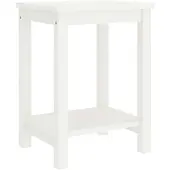 vidaXL Table de chevet blanc 35x30x47 cm bois de pin massif