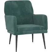 vidaXL Fauteuil Vert foncé 62x79x79 cm Velours