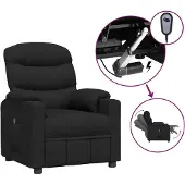 vidaXL Fauteuil relax électrique noir tissu