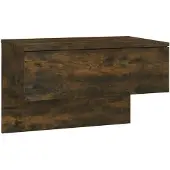 vidaXL Table de chevet murale Chêne fumé