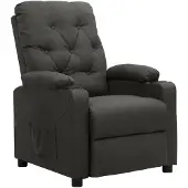 vidaXL Fauteuil relax gris foncé Tissu