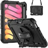Accezz Coque arrière Defender XT pour Apple iPad Mini 7 (2024) / iPad Mini 6 (2021) - Noir