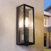 LumenXL Applique murale moderne noire avec verre - Filippo