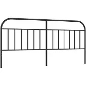 vidaXL Tête de lit de rechange en métal noir 200 cm