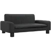 vidaXL Canapé pour enfants noir 70x45x30 cm similicuir
