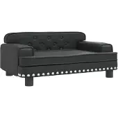 vidaXL Lit pour chien noir 70x45x30 cm similicuir