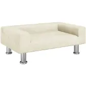 vidaXL Lit pour chien crème 70x45x26,5 cm velours