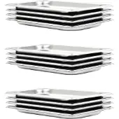 vidaXL Récipients Gastronorm 12 pcs. GN 1/3 20 mm acier inoxydable