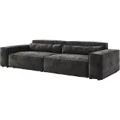 DELIFE Grand Canapé Sirpio XL 270x130 cm Microfibre Noir