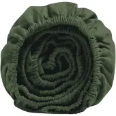 Yumeko Drap-Housse Yumeko Moss Green (Flanelle)-90 x 210 cm